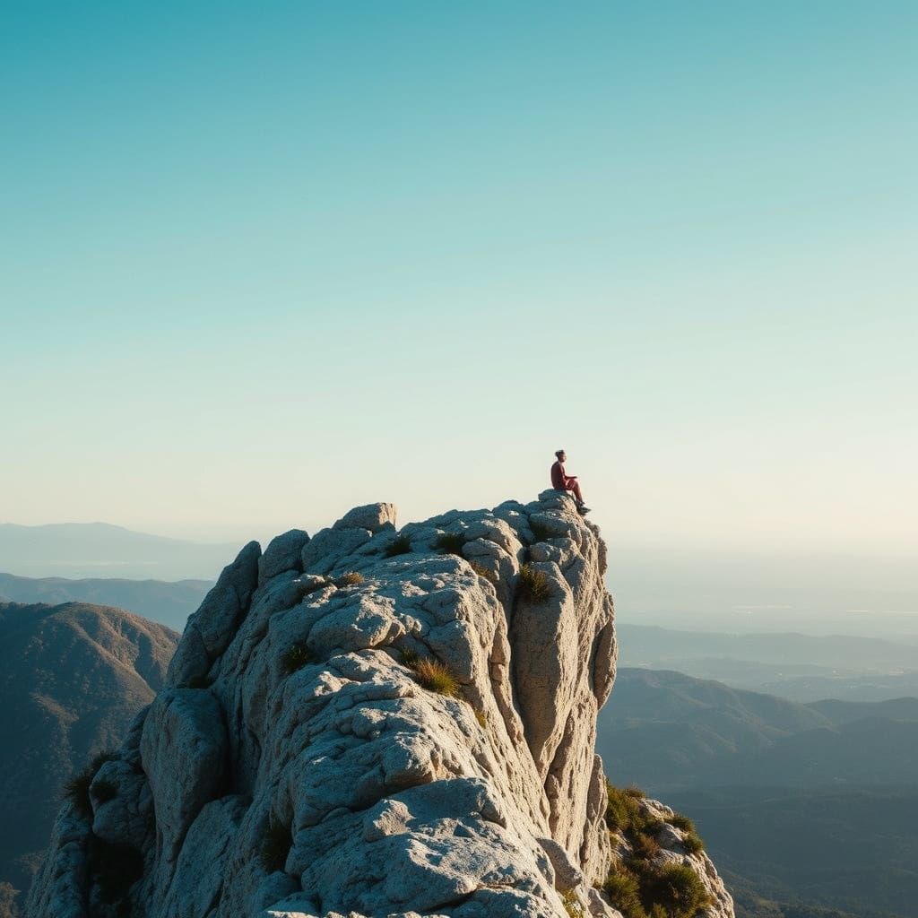 AI Image: Sitting High Above a Vast Landscape