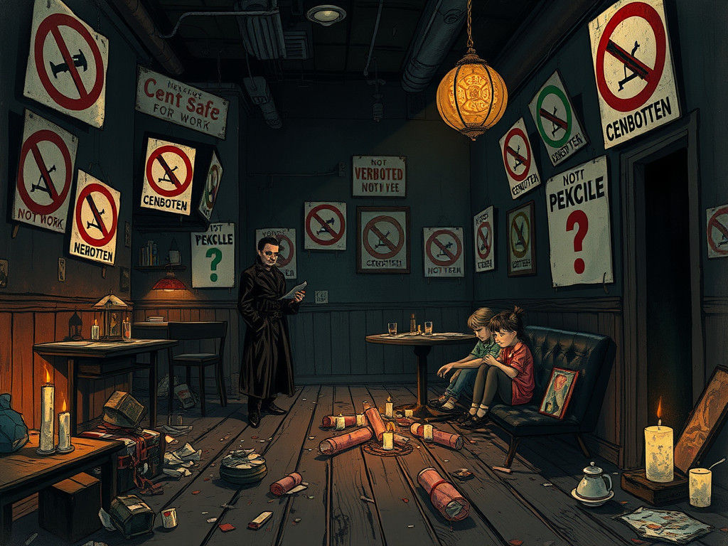 Dystopian Night Cafe Inspired by Van Gogh and Sin City