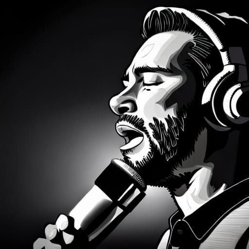 Hyperrealistic Photo of Shaggy Singing