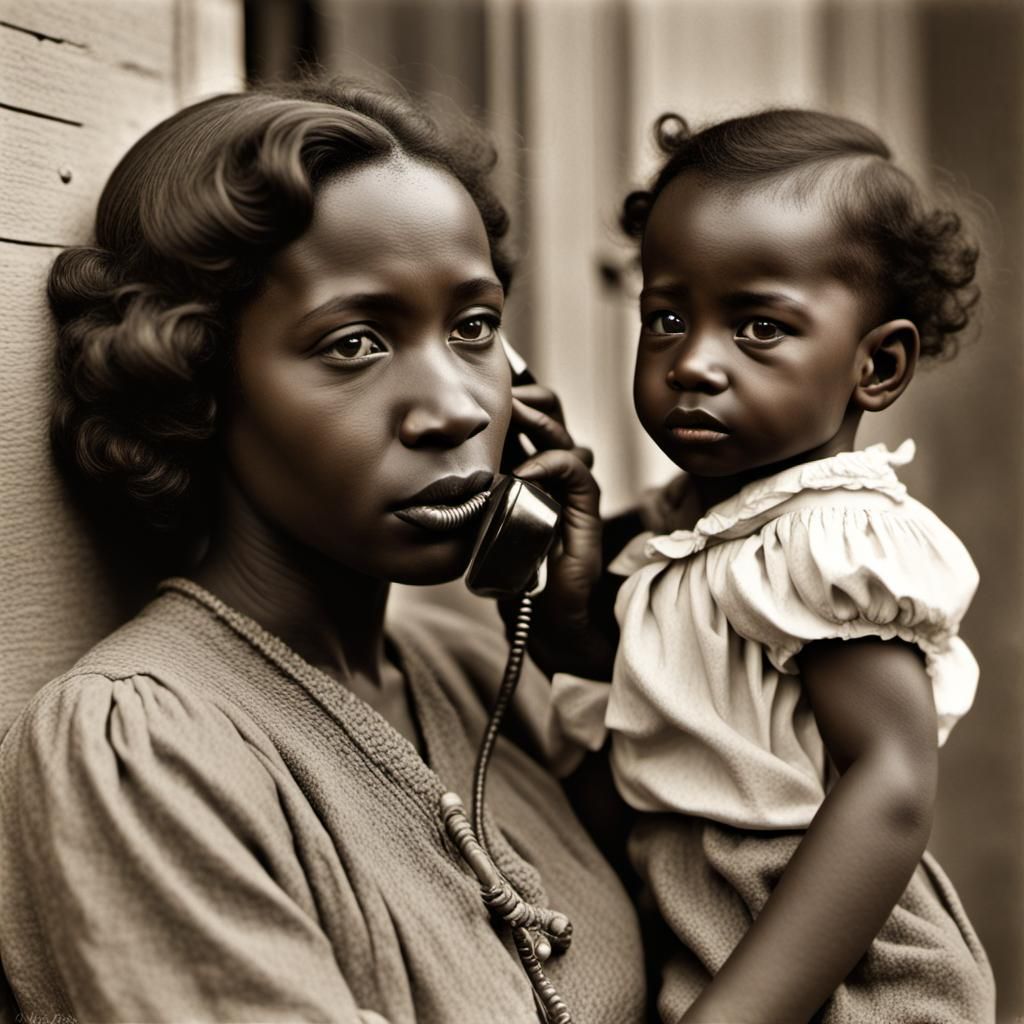 Black and White Photo of People in Depression Era Style