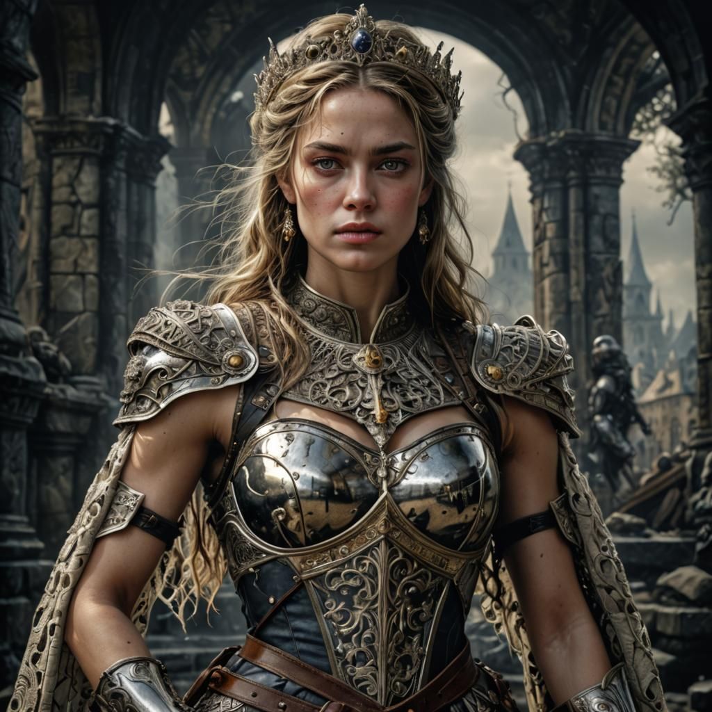 Muscular Princess Returns From War, Cinematic Still