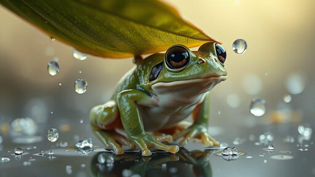 Ethereal Frog in Whimsical Delicacy