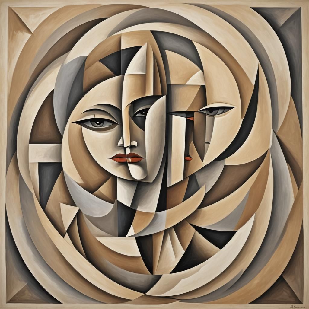 Minimalist Abstract Art with Large Ovals