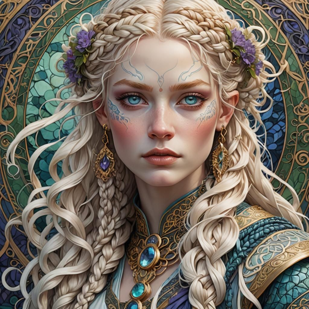Viking Goddess in Art Nouveau Splendor