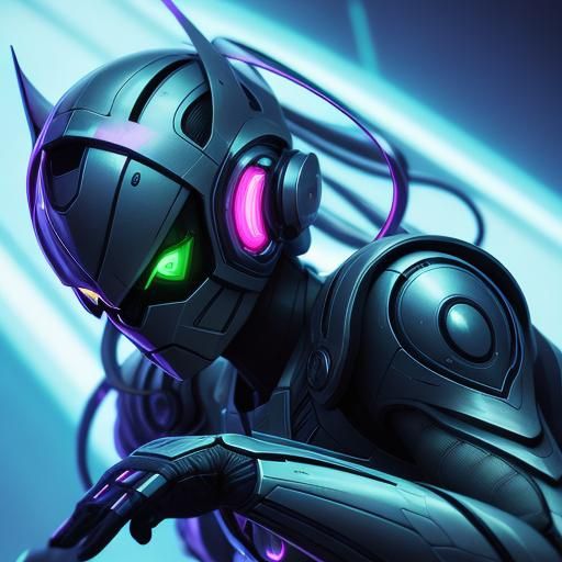 Futuristic Lamps: Neon Anime Concept Art