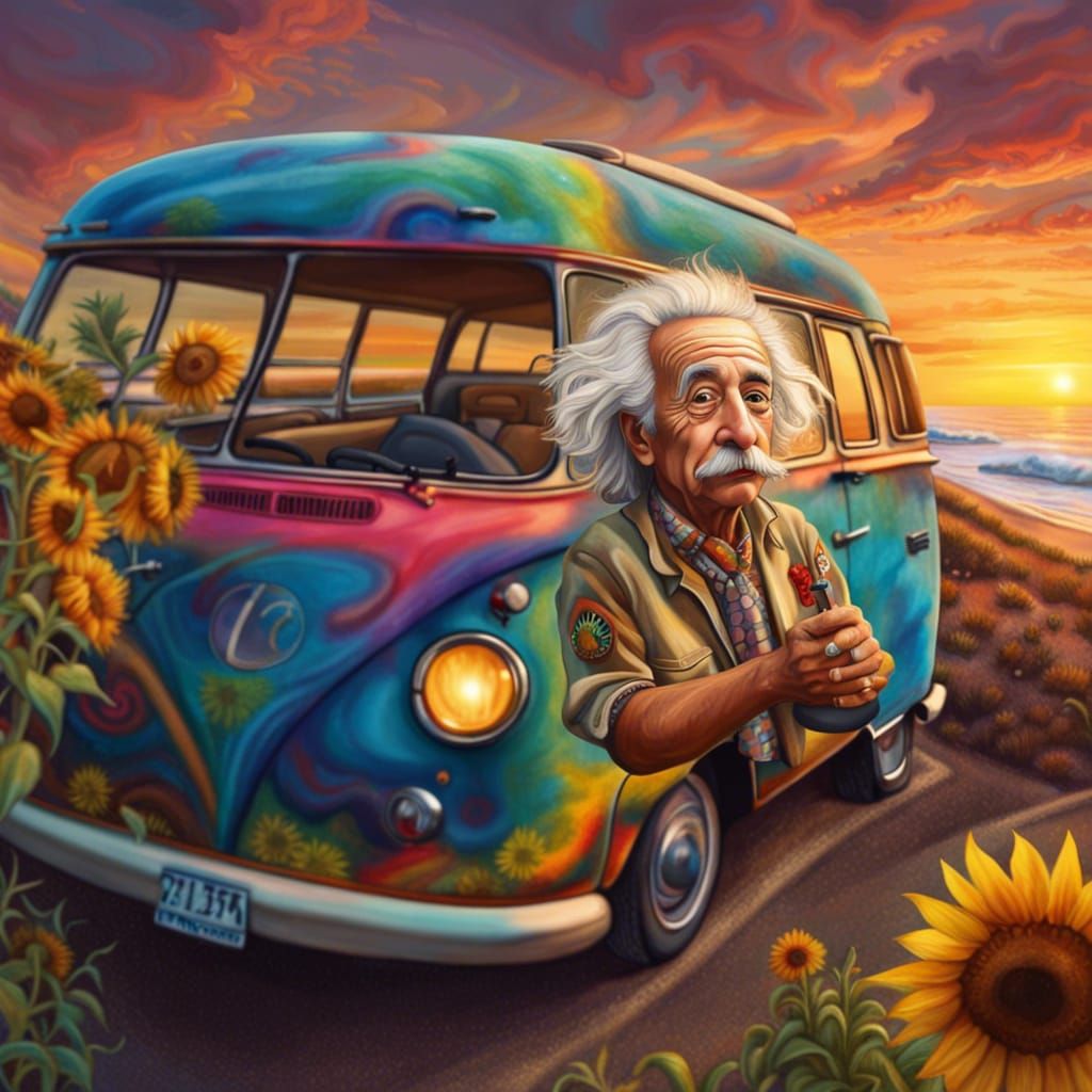 Albert Pinestein: Trippy Stoner Einstein Portrait