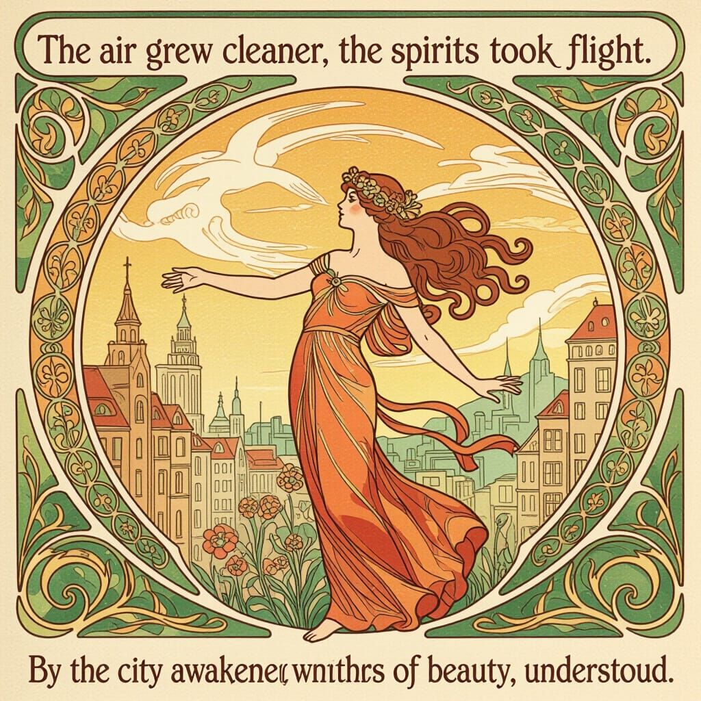 Art Nouveau City Reborn by Nature's Beauty