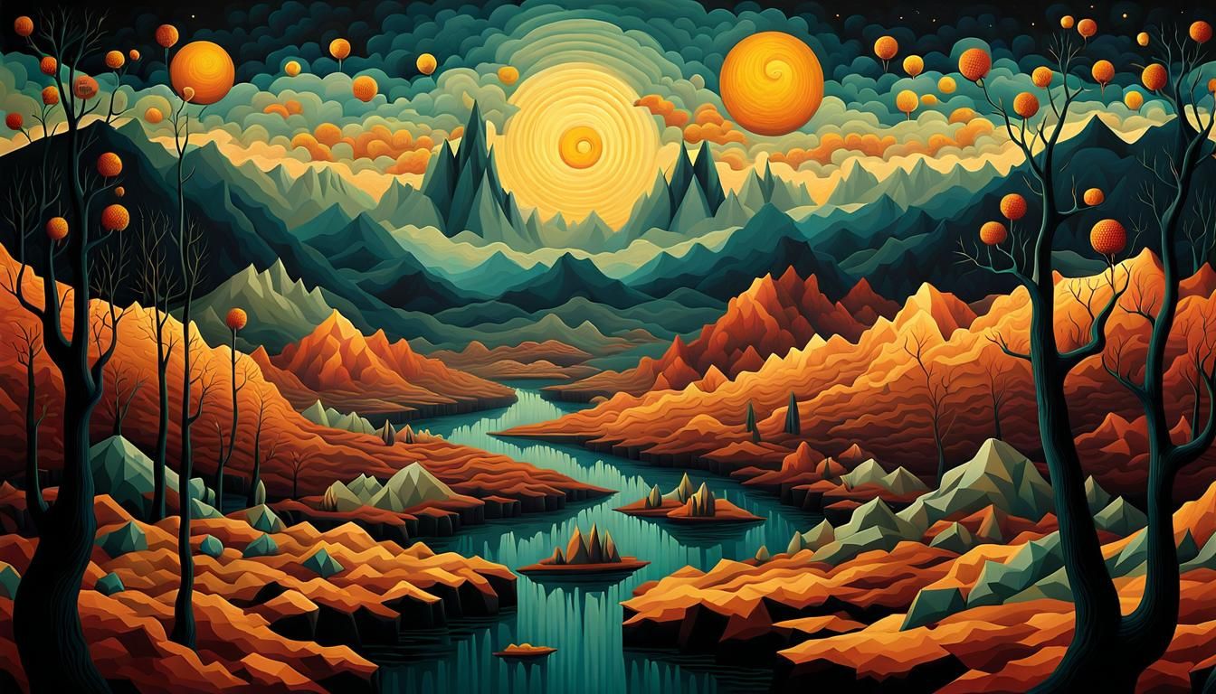 Surreal Battlefield: Heaven and Hell in Abstract Harmony