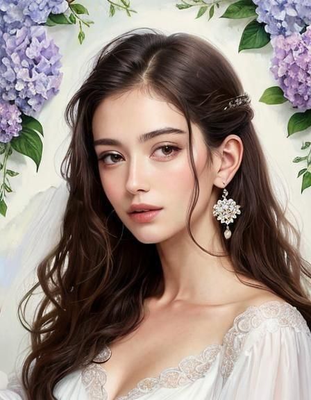 Anime Girl Portrait with Painterly Shading and Clear Coat