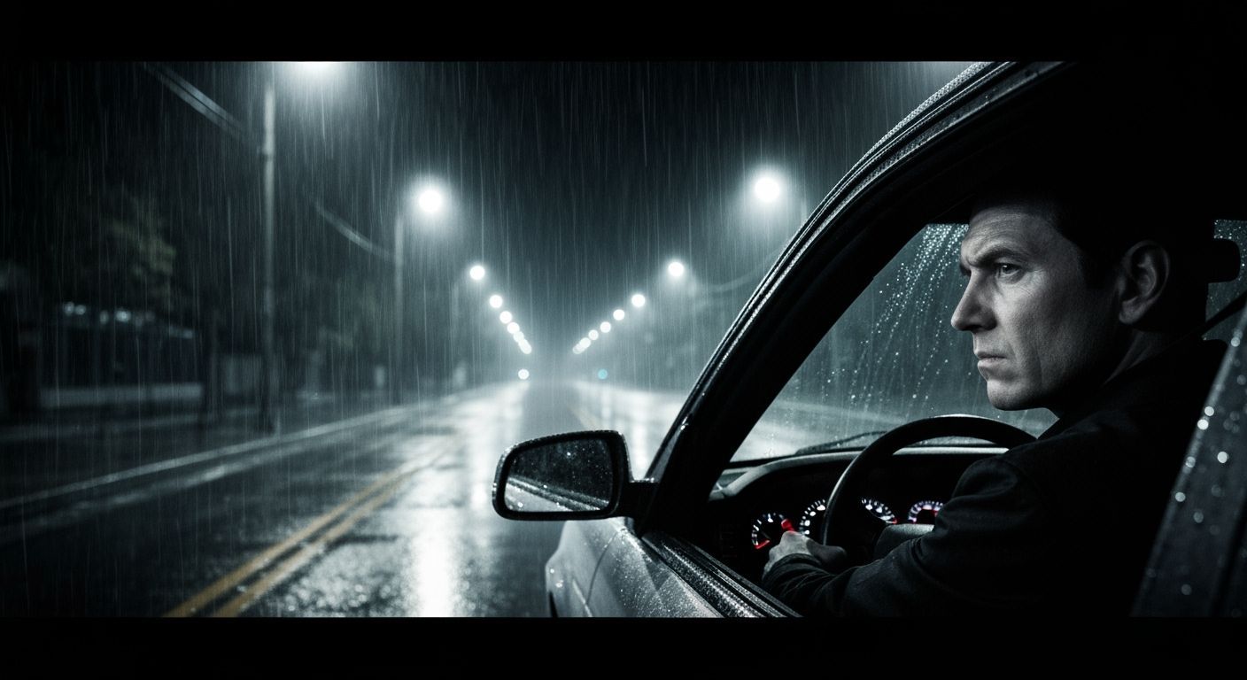 1930s Film Noir: Driver in Chicago Backstreet