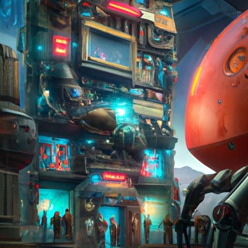 Cyberpunk HAL 9000 Mashup: A Digital Masterpiece