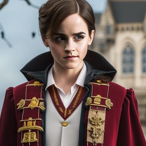 Romantic Hogwarts Portrait in Digital Art Style