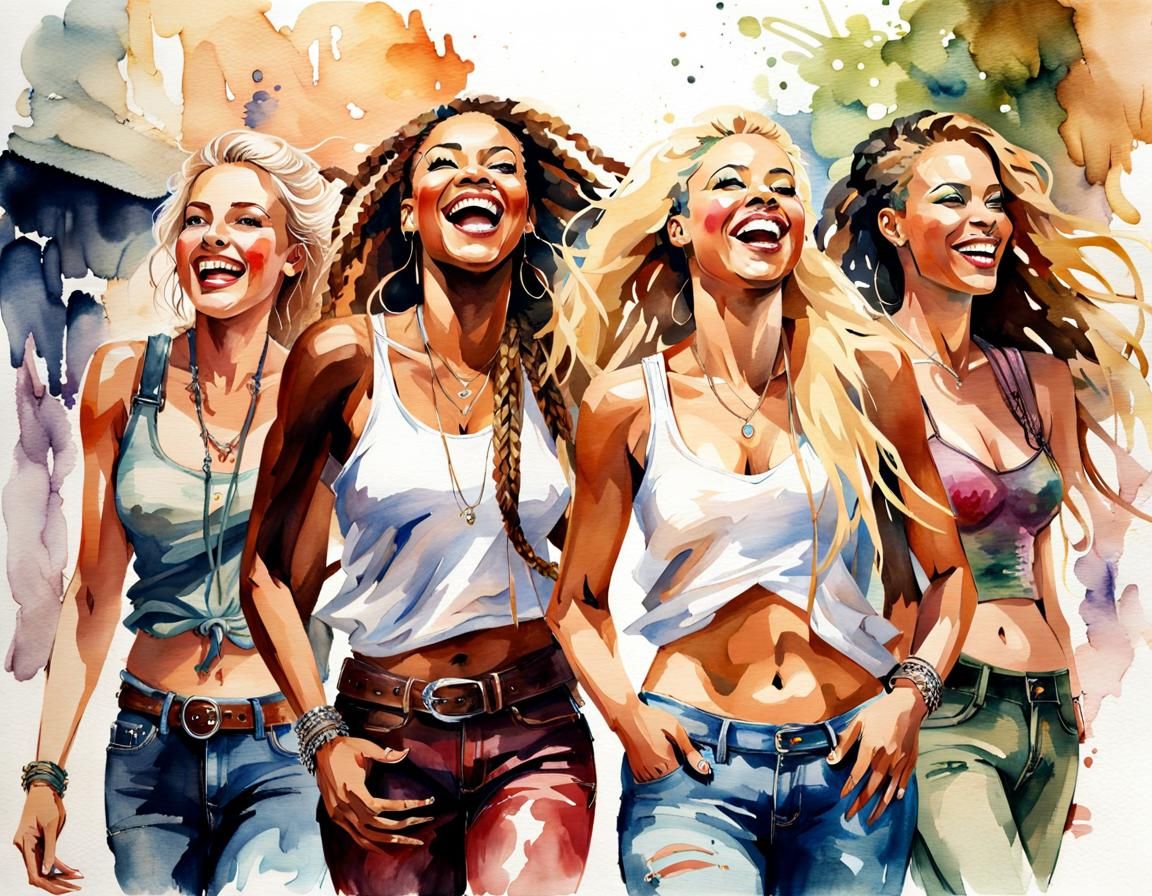 laughing together