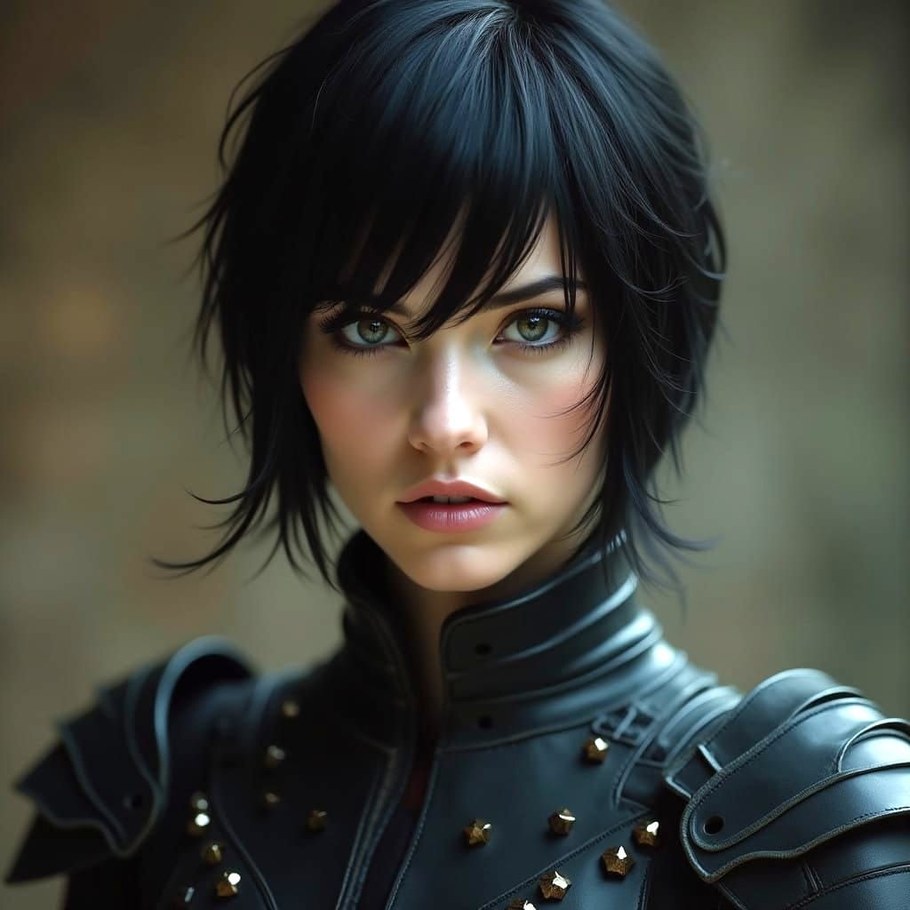 Serious Warrior in Leather Armor