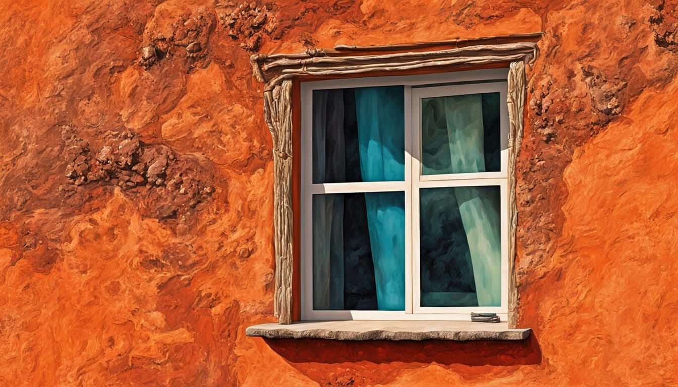 Abstract Art with Complementary Colors and Fine Details