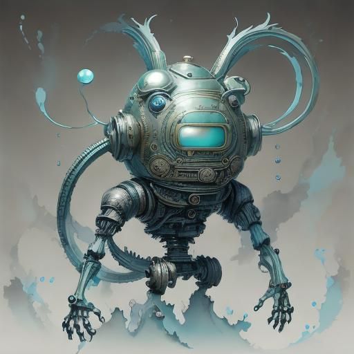 Ethereal Wisp Creature in Japanese Art Style