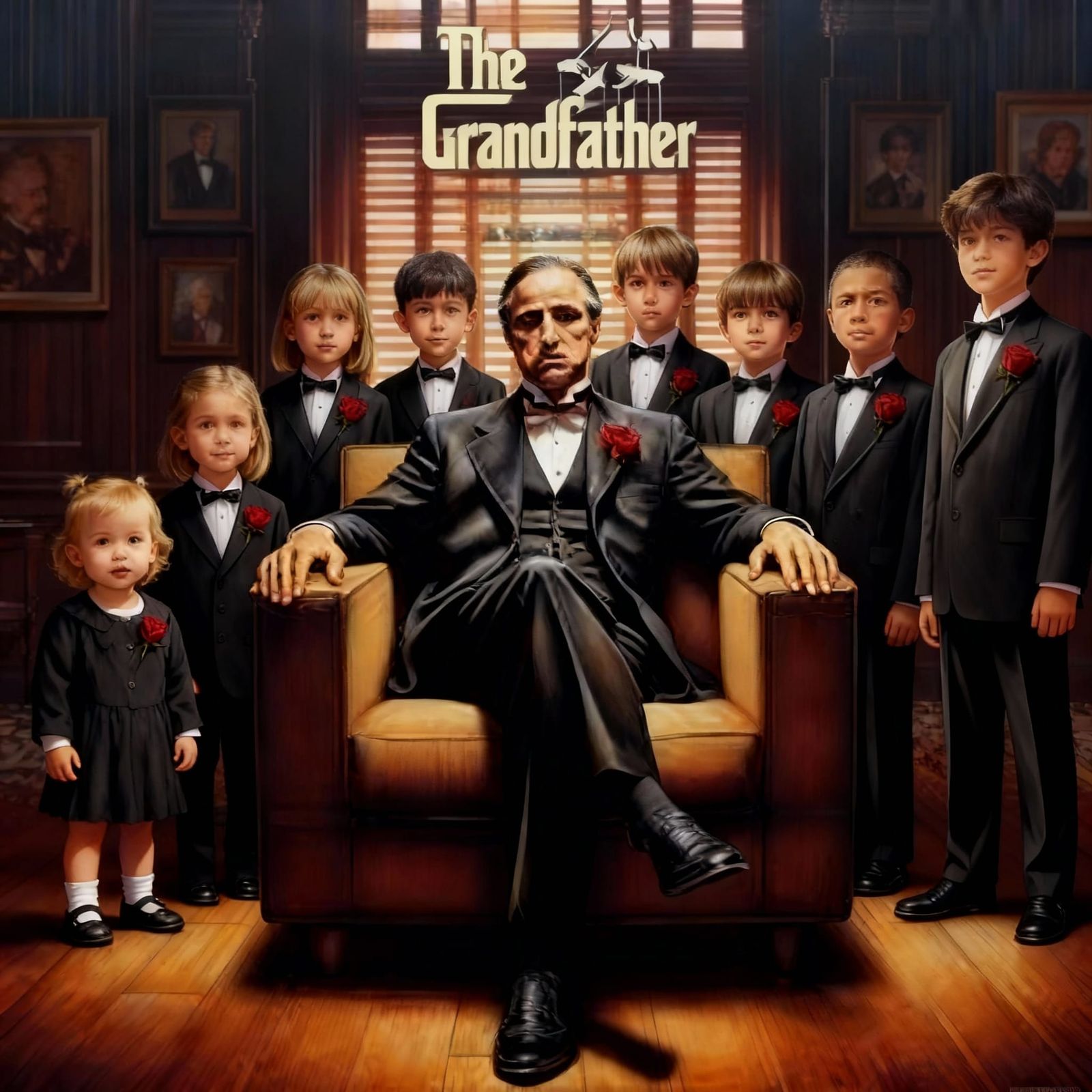 Children Dressed in Suits: The Grandfather