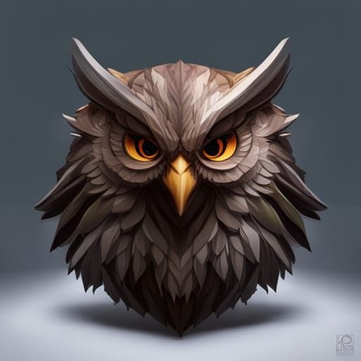 Hyperdetailed Owl Portrait in Digital Art Style