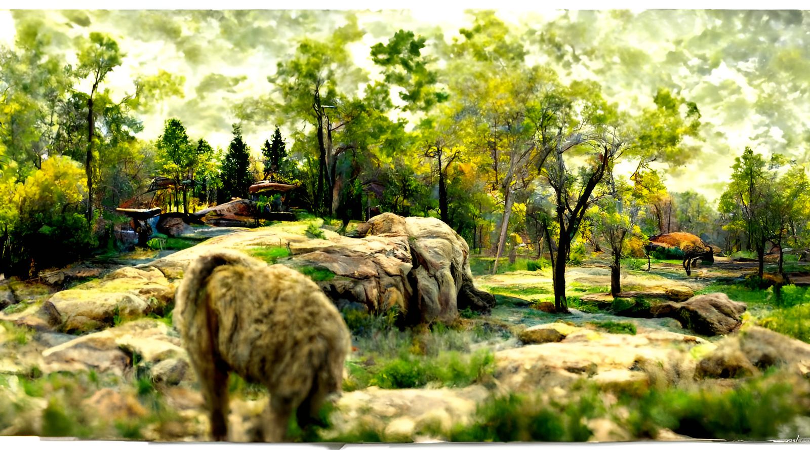 Detailed Zoo Landscape Photography in 16K Resolution