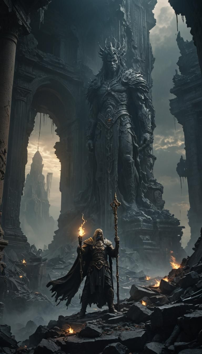 Thalnaris, God of Silence, Amidst Crumbling Realm