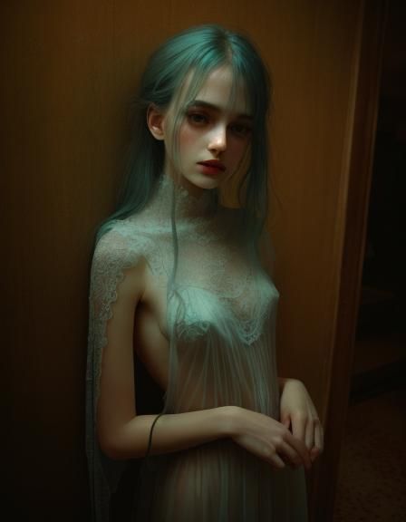 Surreal Creepy Motel in Soft Colors