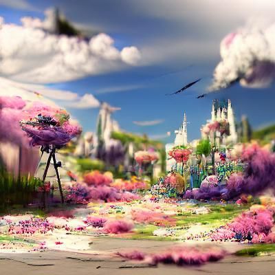 Enchanted Flowery Fairy Land: Matte Painting