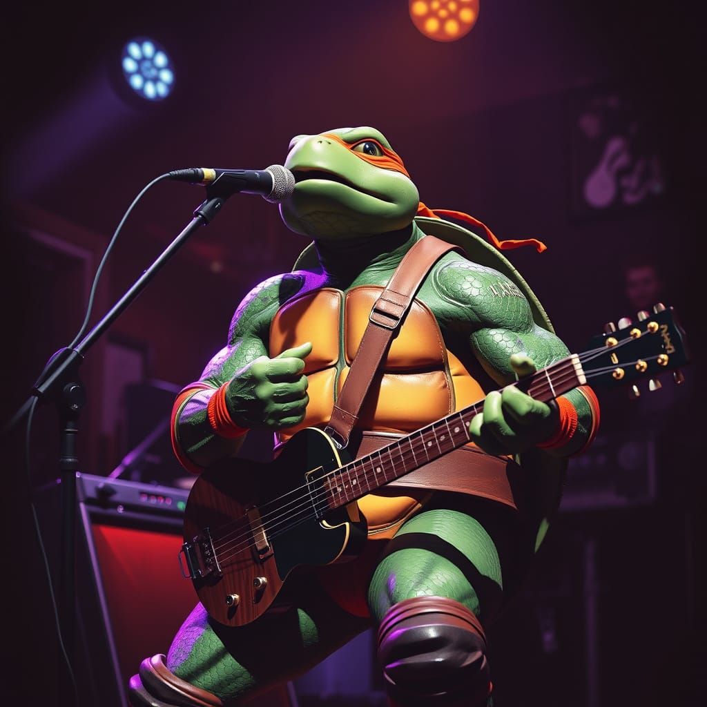 Mutant Ninja Turtle Jazz Club Singer