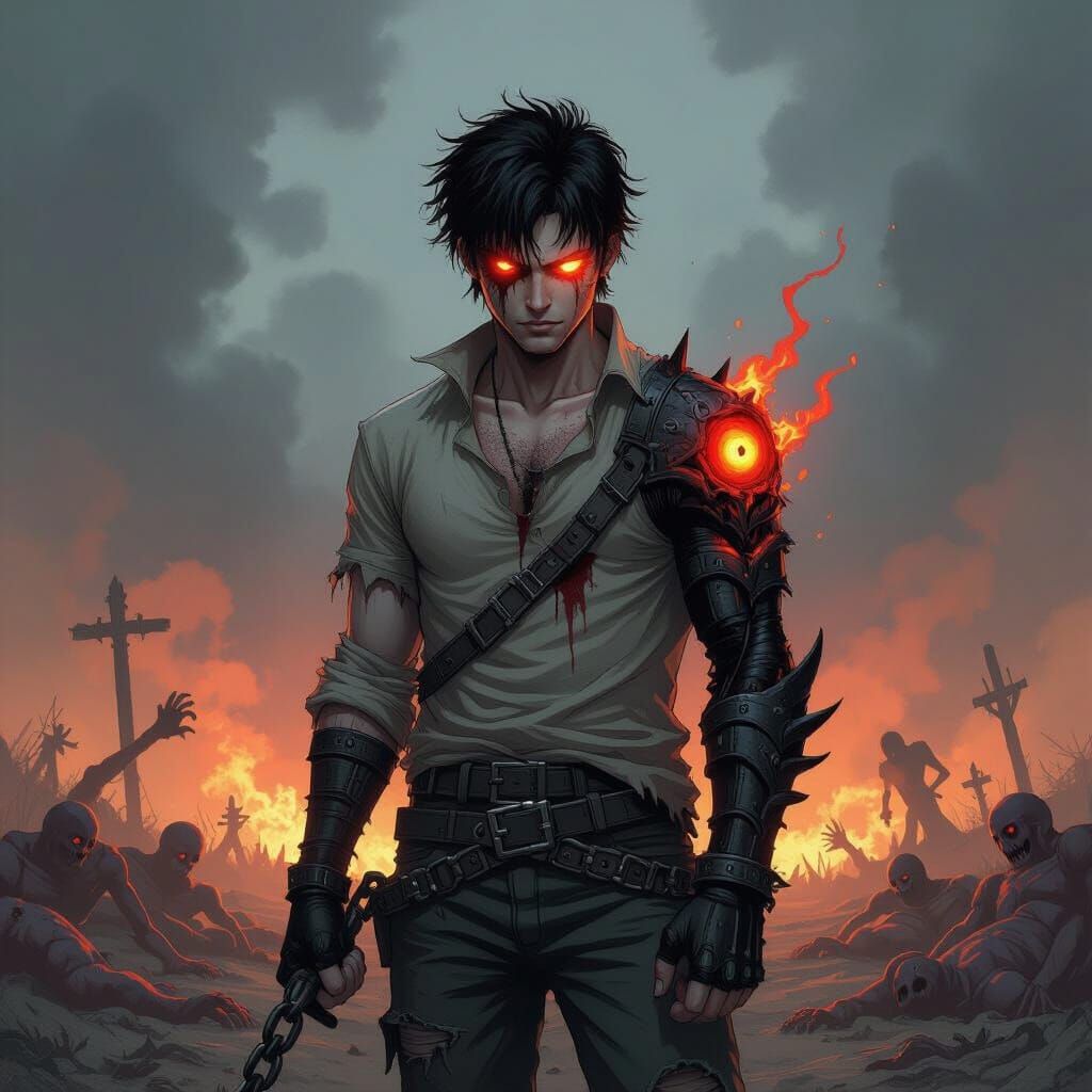 Dark Anime Anti-Hero in Grim Battlefield