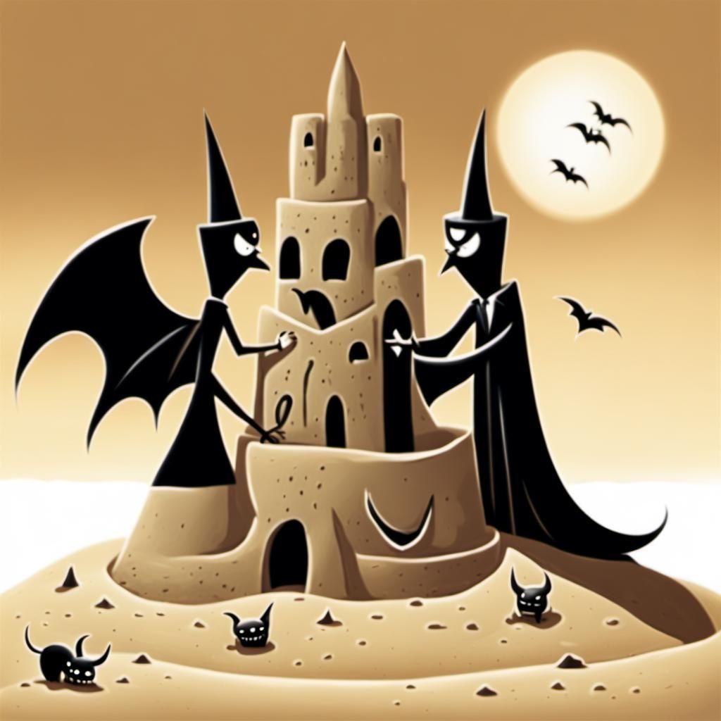 Vampires Building Sandcastle: Naive Art and Romantic Landsca...