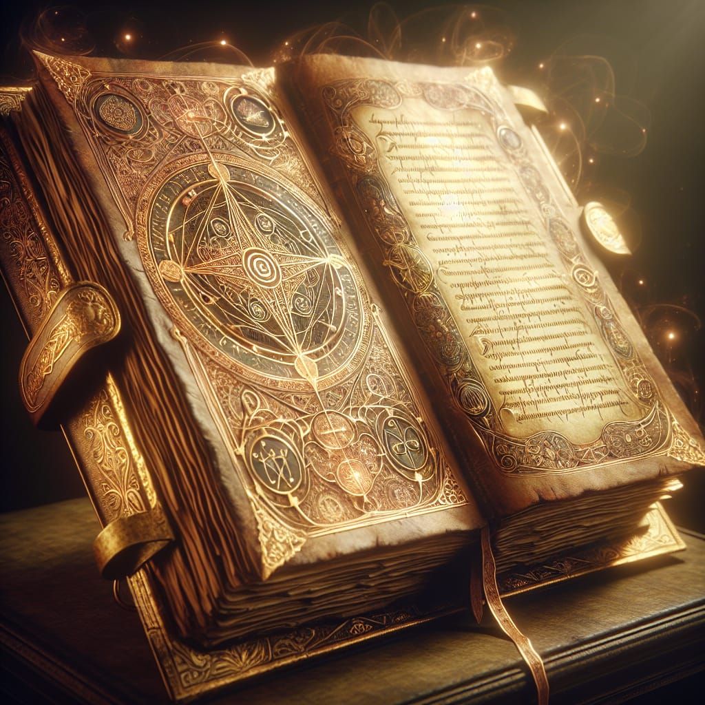 Golden Book of Sacred Pacts in Renaissance Style