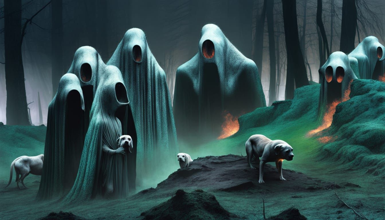 Surreal Ouroboros Serpent in Desolate Landscape