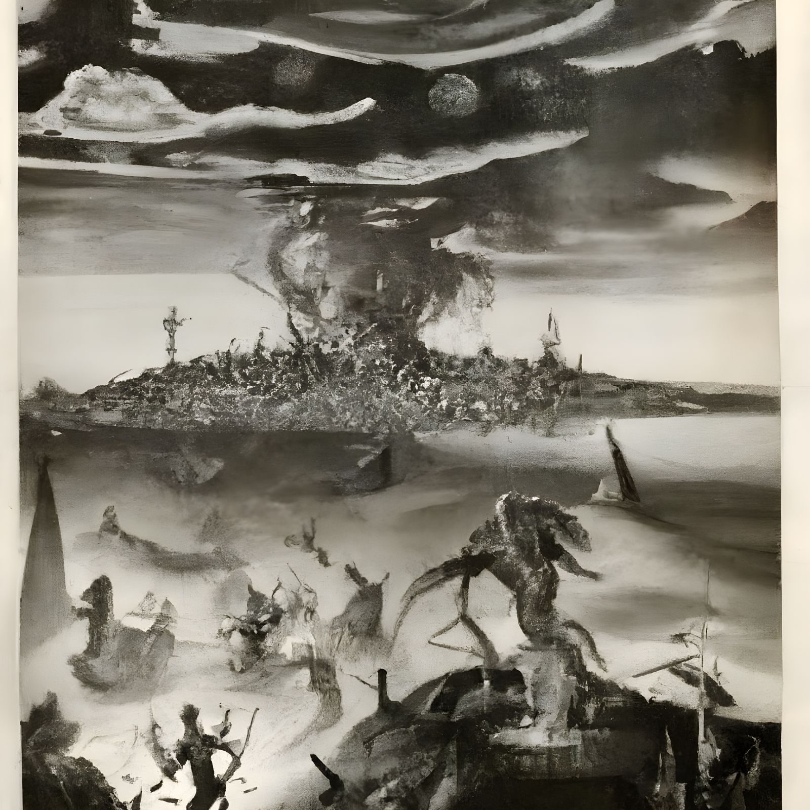 NYC Apocalypse with Mythological Deities in Wrightson-Doré S...