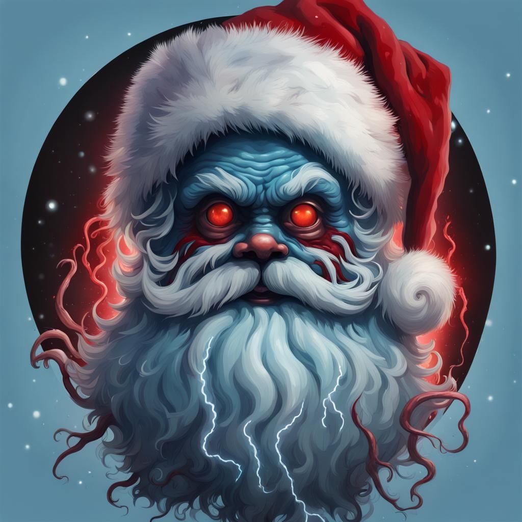 Horror Hybrid: Mutated Christmas Santa Zombie