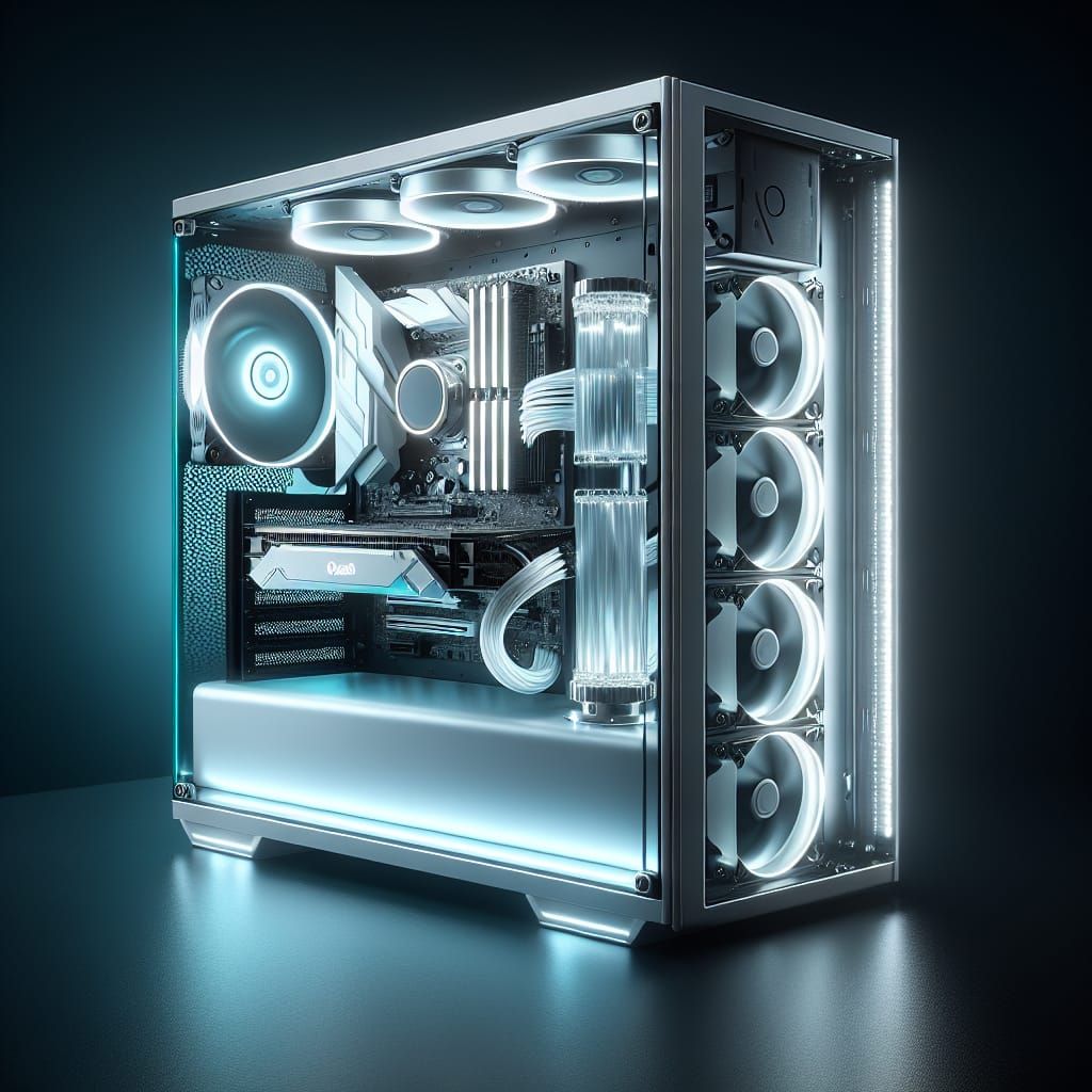 Futuristic Aquarium PC Case with Hidden Wiring