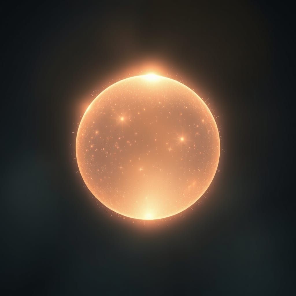 Surreal Ethereal Orb Radiates Celestial Aura