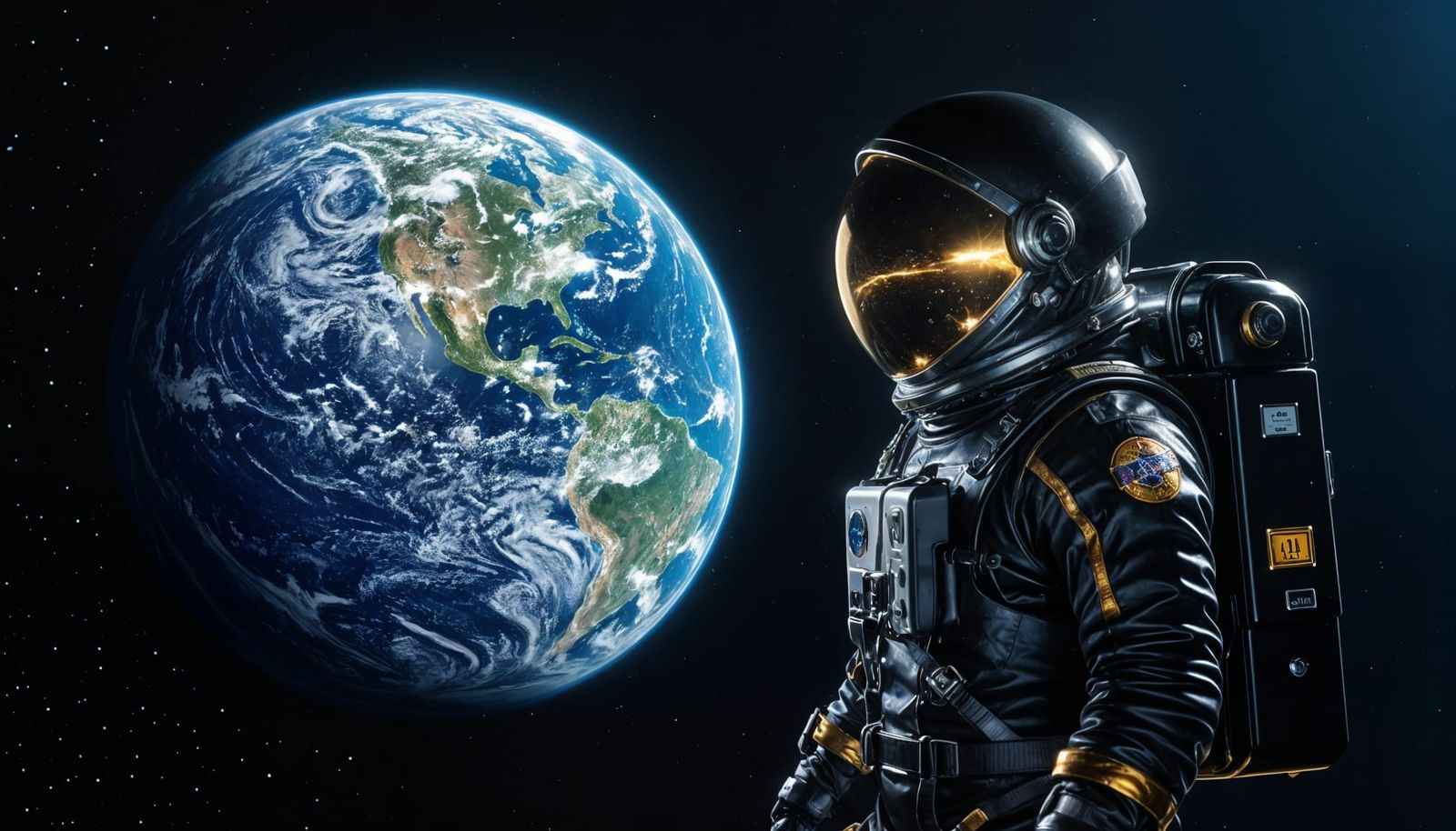 Astronaut's View: Earth Shines in Space