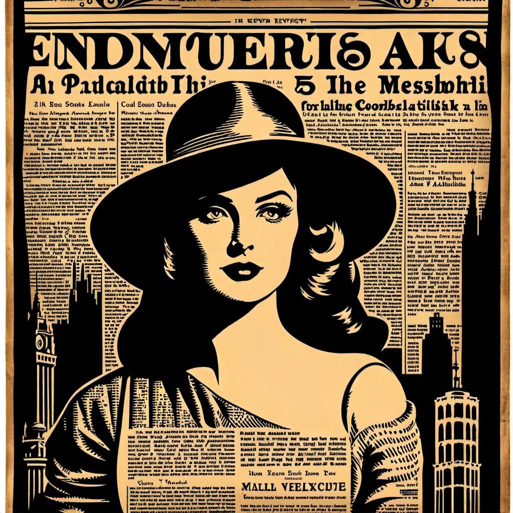Vintage Newspaper Print Design