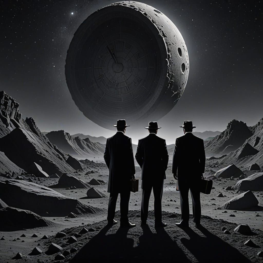 Men in Black Guard Lunar Time Anomaly