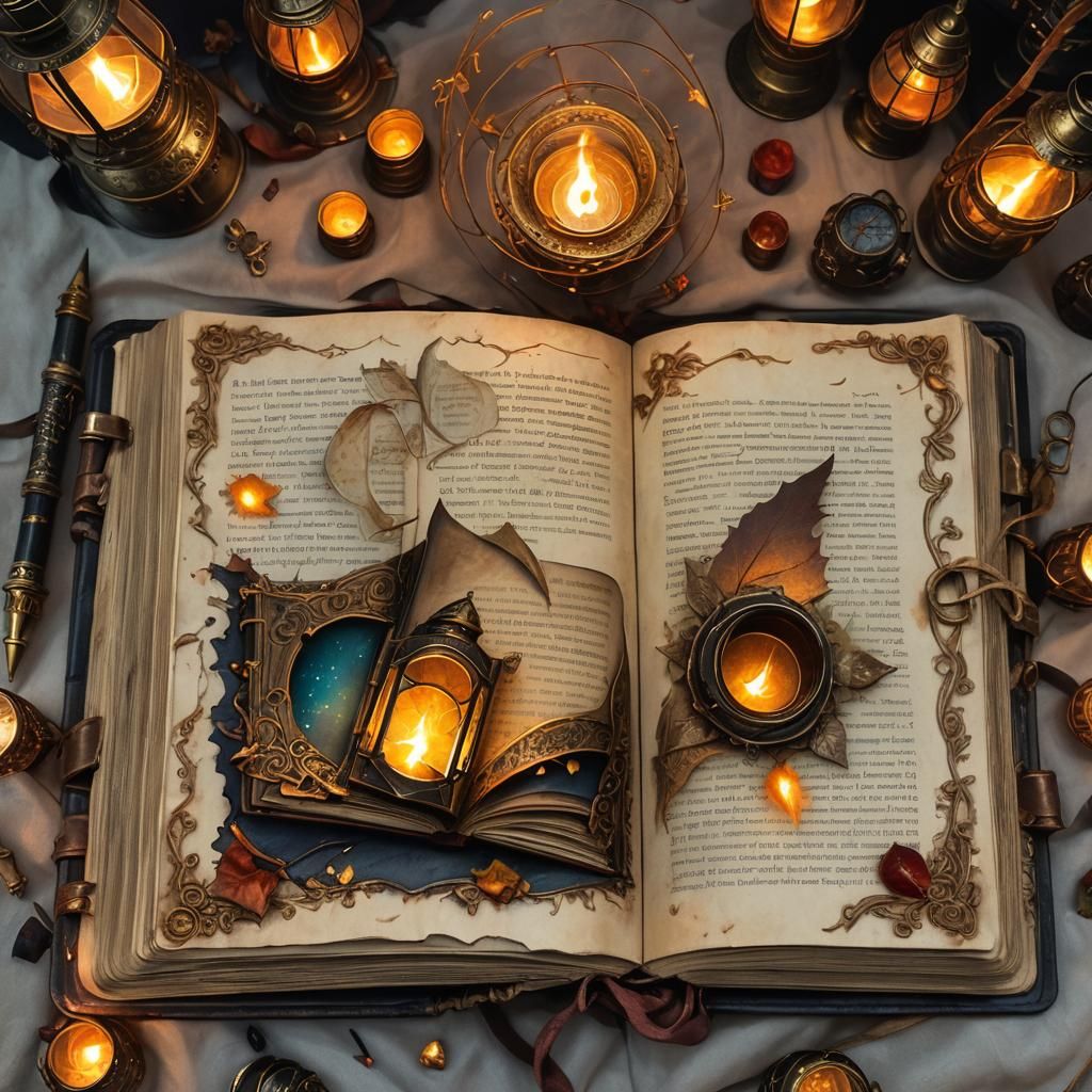 Mystical Junk Journal in a Fantasy Study