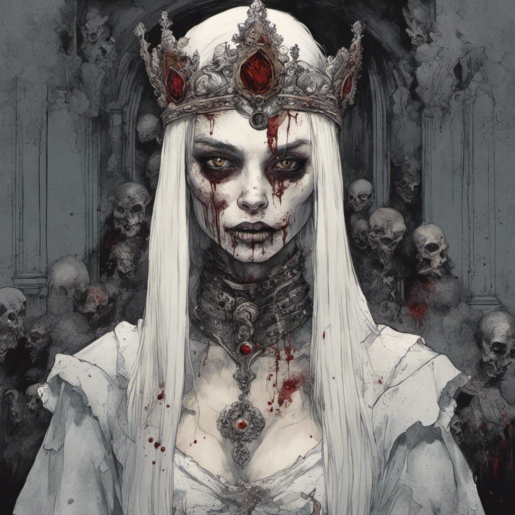 Zombie Princess in Dark Gothic Style
