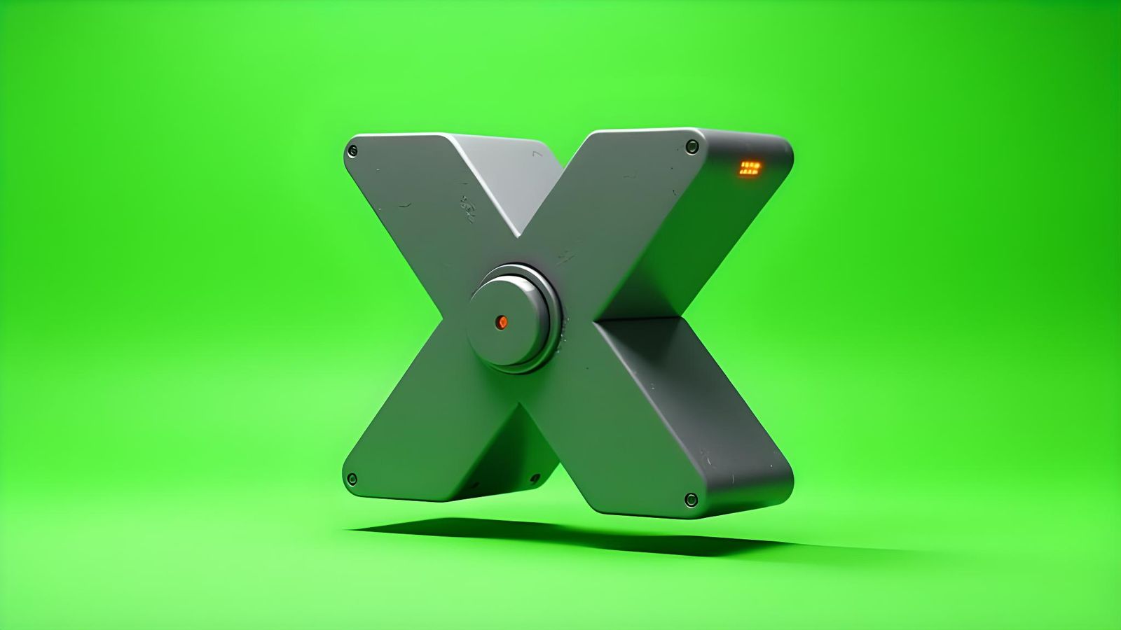 Hi-Tech Floating Robot Assistant in Retro-Futuristic Style