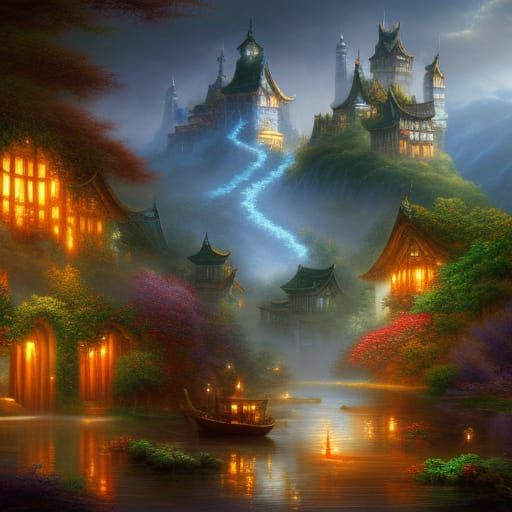 Hyperdetailed Matte Painting of China in Unreal Engine