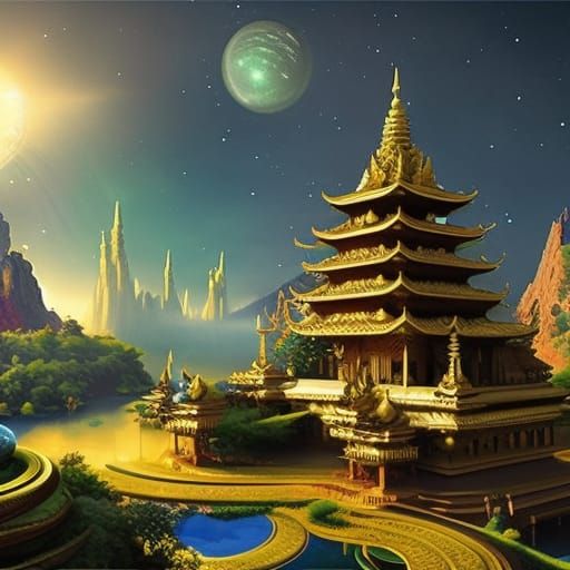 Buddha's Galactic Journey to Paradise