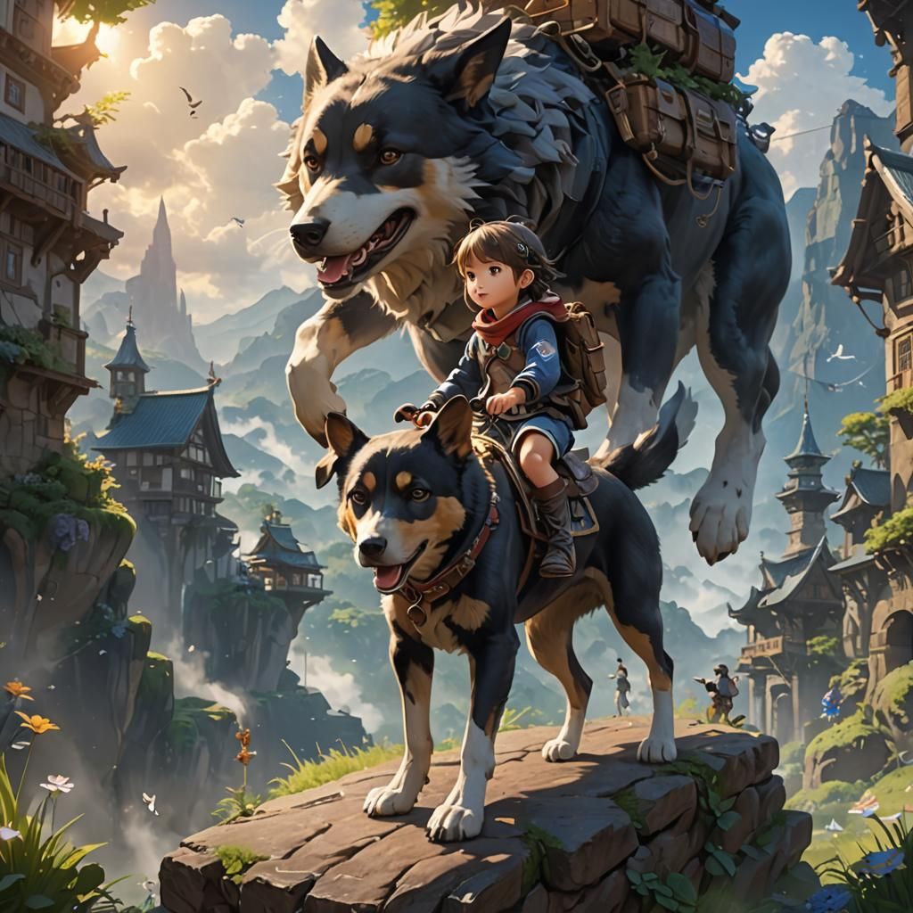 Child's Imagination: Anime-Inspired Adventure