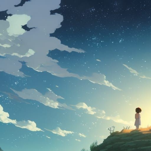 Anime Key Visual Inspired by Studio Ghibli