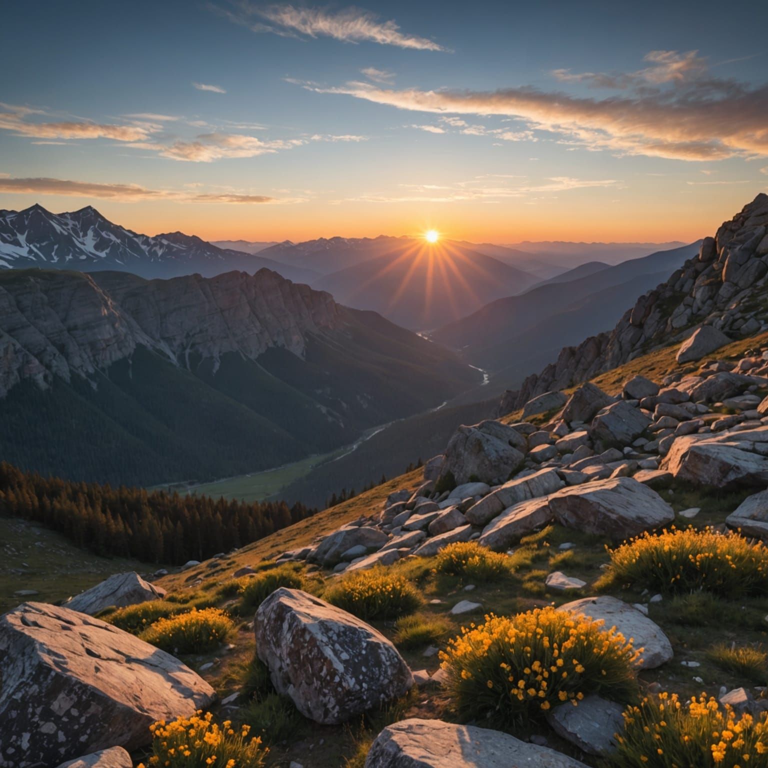 Rocky Mountain Valley Sunrise: Professional Photography