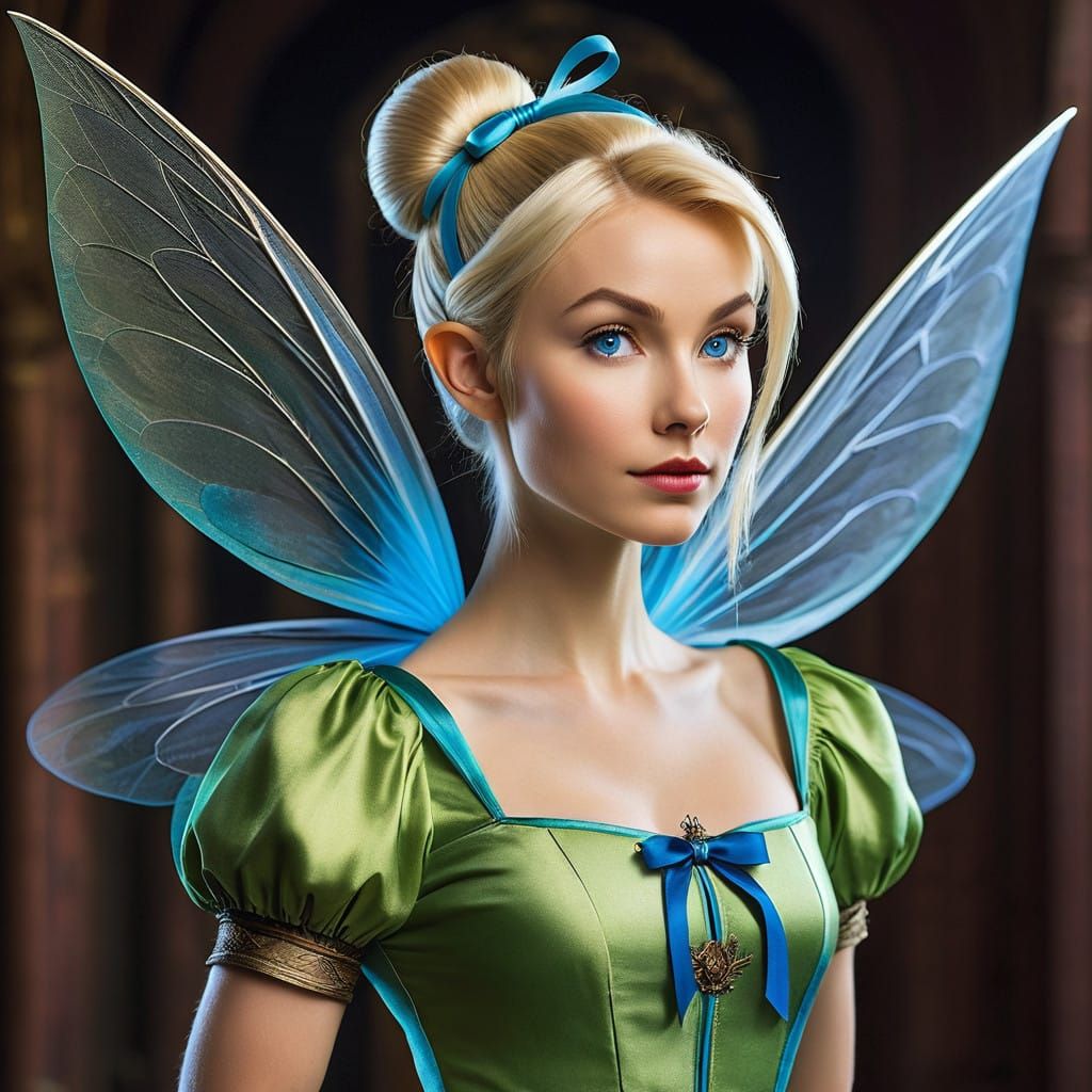Tinker Bell in Elfpunk Mythic Fiction Style
