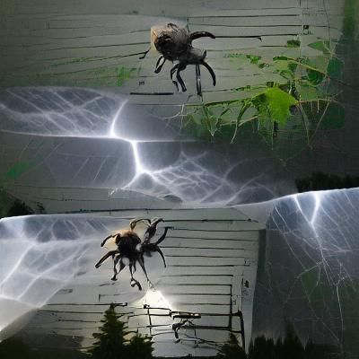 Grandpa Spider Transformation in Dark Thunderstorm