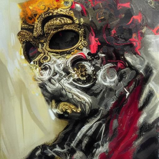 Victorian Figure in Dark Expressionist Style