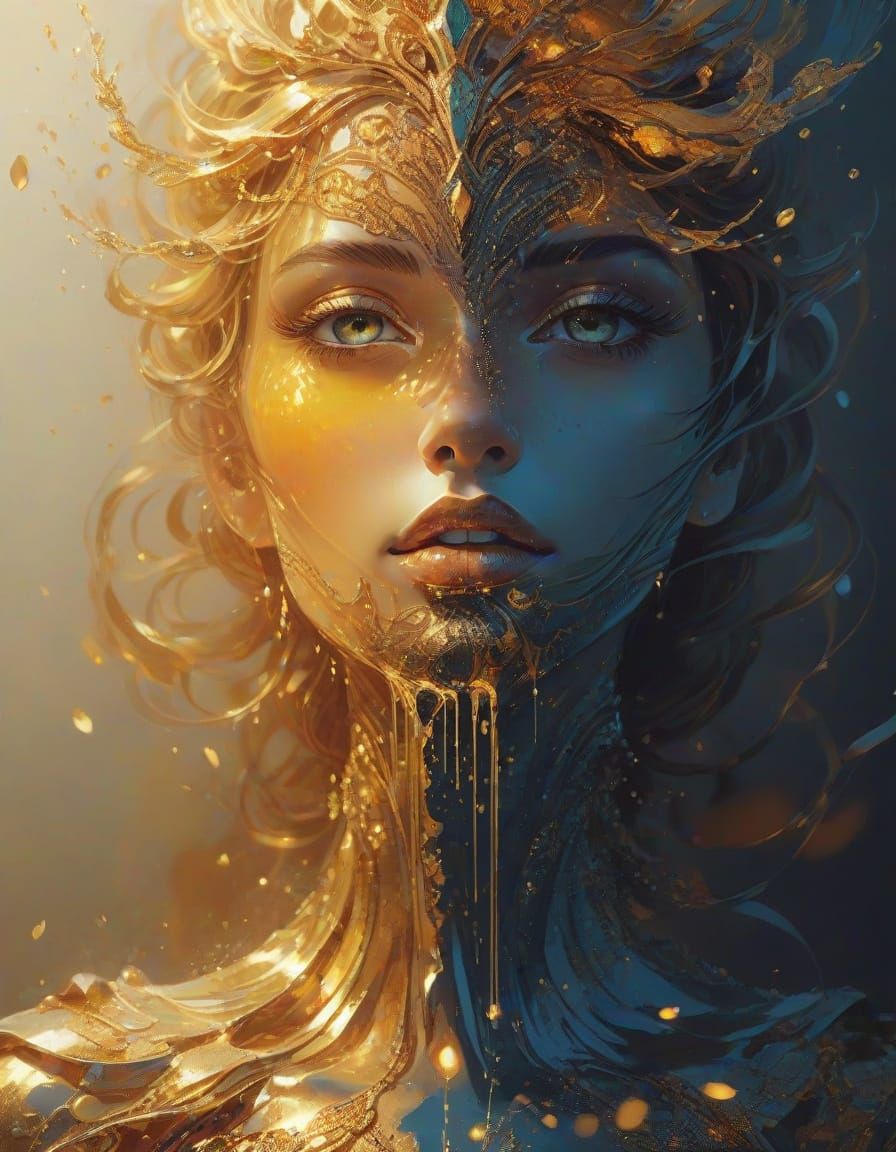Fantasy Woman Portrait in Cyril Rolando Style